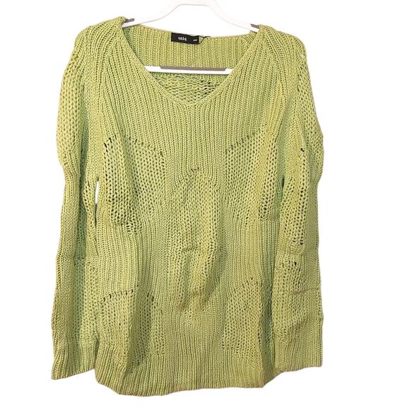 Uniq Size Small/Medium S/M Green Sweater NEW NWT Acrylic Chunky Knit - Picture 1 of 10